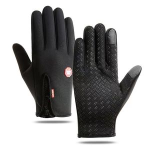 Luvas de ciclismo com proteção de tela sensível ao toque com dedo completo, quente e veludo à prova de vento, esportes ao ar livre de inverno para homens e mulheres, resistente ao frio 2023