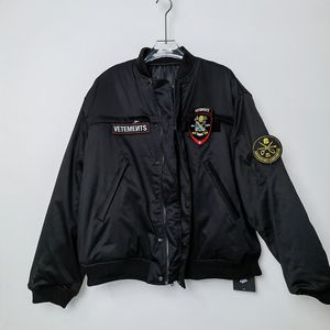 High Street Original Vetements Original Jackets Epaulet Jackets VTM Alpha Isulation Air Force Bomber Patched Tags Coat 124