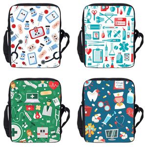 Bolsas de cintura 3D Imprimir ombro ECG Girls School Bookbag Crossbody Mini Messenger Bag Kids Boys Presente