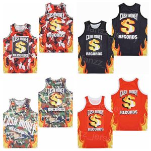 Cash Money Records Soldiers Jersey Movie Basketball College For Sport Fans Retro Breattable All sömnad Pure Cotton Team Black Red Pullover Hiphop Pullover Bra