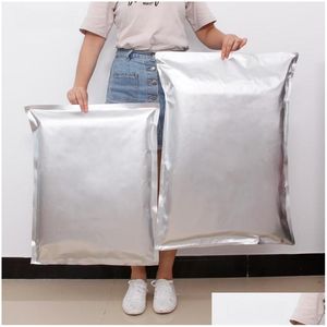 Förpackningsväskor super stora aluminiumfolie värme tätning matpåse sier mylar lagring grossist lx1105 drop leverans kontor skola företag i dhbxt