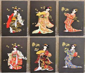 Różne style gejisha lalka drukuje japońskie obrazy ukiyoe stereo obrazki rama mecz domu wyposażenie dekoracyjne farba 8825974