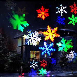 Lawn Lamps Snowflake Outdoor Projector Lamp Solar Powered Lawn Light White/Multicolor Garden Decoration for Christmas Party Birthday Q231125