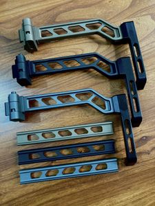 WXK A3 Tactical Folding Brace for 1913 Rail - Modular Design, Durable Black Polymer