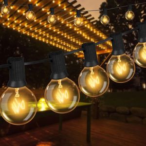 Christmas Decorations Waterproof Garland Lights Festoon Light Outdoor G40 Globe Tungsten Bulb Garden Patio Wedding Christmas Decorative String Lights 231124