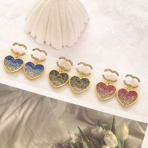 Gift Love Heart 2023 Women Couple High Sense Wedding Party Earrings Fashion Gold Jewelry Wholesale