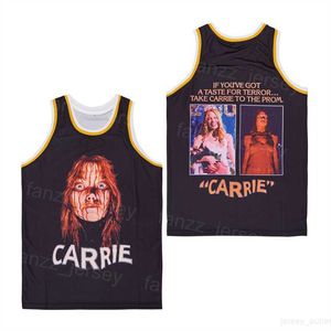 Movie 0 CARRIE Film Basketball Jerseys 1976 Retro Pullover College Breathable High School HipHop Pure Cotton Team Black Stitched For Sport Fans Vintage Shirt Sale