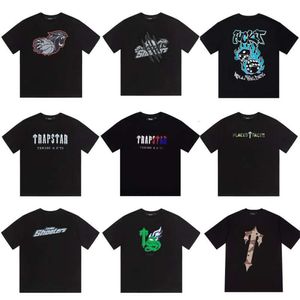 ファッション衣料品デザイナーTシャツトラップスターフレームダイスグラディエントカモレター半袖ストリートルーズリラックスした男性用女性丸いネックTシャツ