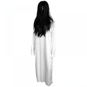 Maschere per feste Costume da fantasma spaventoso Abito da sposa squisito Halloween Horror Cosplay Abito bianco Sadako 220927 Drop Delivery Home Garden Fe Otoyq