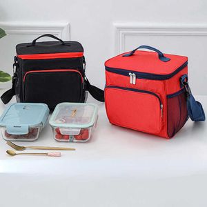 Ice Packs/Isothermic Bags Portable Picnic Bag Thermal Insulated Lunch Box Tote Cooler Handbag Waterproof Backpack Bento Pouch School Food Storage Bags J230425