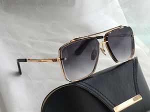 Gold Black Grey Gradiente Titânio Óculos de sol Homens Mulheres de verão Moda de sol Sunnies Gafas de Sol Sonnenbrille Sun Shades UV400 Eyewear com caixa