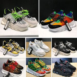 2024 Sapato Casual Itália Top Quality Reação em Cadeia Wild Jewels Chain Link Trainer Sneakers Tamanho UE OG Designer Shoes