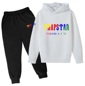 2024 New Kids Trapstar Designer Tracksuits Baby Clothes Set Smörjbarntröja Huven Kid 2 stycken Set pojkar flickor ungdomar barn hoodies 98ess