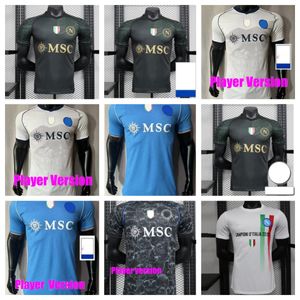 23 24 NAPOLI soccer jerseys 3rd black Maglia Naples 2023 2024 DI LORENZO KVARATSKHELIA Football Shirts MARADONA SSC Napoli player version kit