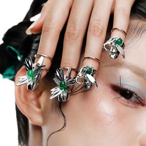 French super fairy ins tide cold wind personality fashion niche female internet celebrity sparkling ring Nail Decoration Ring