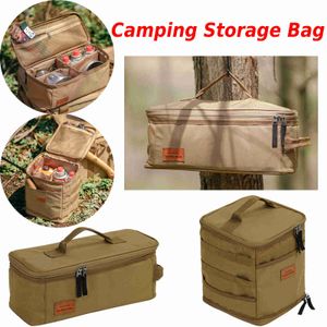 Backpacking Packs Camping Storage Bag Flera Syfte Bär väska Stor kapacitet Camping Tillbehör Verktygsväska Travel BBQ Organiser Hängande Tote W0425