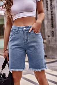 Women's Shorts 2023 Jean For Women Fringe High Waisted Casual Fashion Wide Leg Denim Streetwear Vintage Summer Jeans