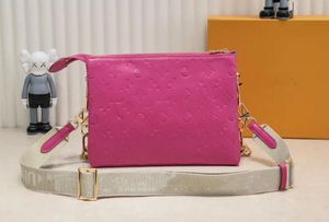 Louiseviutionbag coussin väskor högkvalitativa kvinnors designer purses axelväskor lyx crossbody tote fyrkantiga handväskor äkta läder två remmar lvse väska 8747