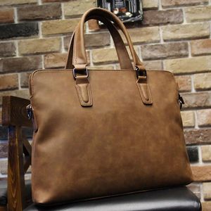 Briefcases TopFight Business PU Leather Men Briefcase Soft Laptop Handbag 3 Use Multifunctional Shoulder Large Capacity Messenge Bag