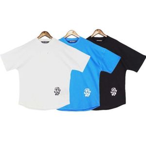 Modekläder designer tees tshirts palmes ängel 2023 sommar ny fladdermöss ära pa bokstäver tryck mode bro rund hals lösa mäns kvinnors korta ärm t-shirt