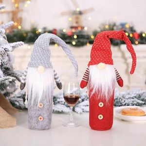 Decorações de natal capa de vinho para feriados, ornamentos sazonais, ocasiões, festas, casa, jardim, acessórios