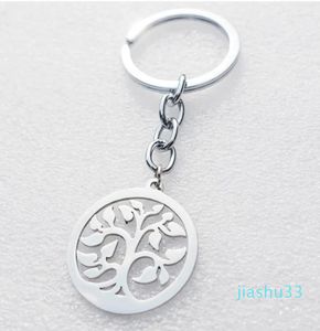 Keychains Tree of Life Keyring Edelstahl Pflanzenblattbäume Schlüsselbäume Frauen Frauen klassischer Schmuck Großhandel