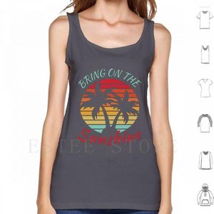 Canotte da uomo Bring On The Sunshine Palm Tree Sunset Stick Vest senza maniche Hawaii Scenery Trees Shaka Aloha Finding