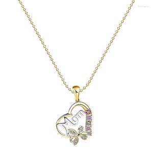 Kolye Kolyeler Anneler Günü Kolye Moda Mom Letter Love Crystal Rhinestone Chars anne için hediye