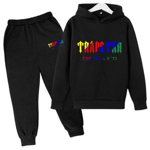 Bambini TRAPSTAR Designer Tute Vestiti per neonati Set Maglione per bambini Con cappuccio Kid 2 pezzi Set Ragazzi Ragazze giovani Bambini Felpe con cappuccio Felpa 53ESS