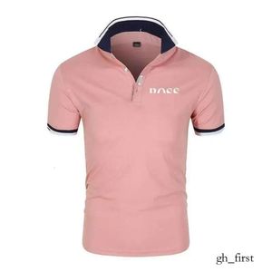 Designer Polo Shirt Letter Casual Short Men Fashion Loose Lapel Half Sleeve Mens Clothing T-shirt 74