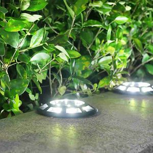 Lawn Lamps Outdoor Solar Powered Ground Light Waterproof Garden Pathway Deck Lights White Warm LED Lamp For Home Yard Driveway Lawn Road Q231125