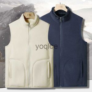 Men's Down Parkas Hot Sale Men Women Polar Fleece Vest Outdoor Unisex Pocket Warm Windproof Sport Sleless Jacket Winter Hiking Couple Waistcoat J231125