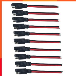 New 5PCS 15CM SAE 2 Pin Quick Connector Disconnect Plug 14AWG SAE Extension Cable Wire Harness for Motorcycle Generator Solar Panel