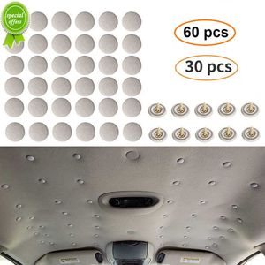 30/60Pcs Car Interior Roof Buckles Headliner Ceiling Cloth Fixing Screw Care Fabric Buckle Rivets Retainer Cap Repair Automotive