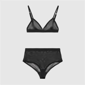 Luxury Mesh Underwear Home Textile Sexiga kvinnors andningsbara underkläder Elegant hemunderkläder Designer Lace Bra Set