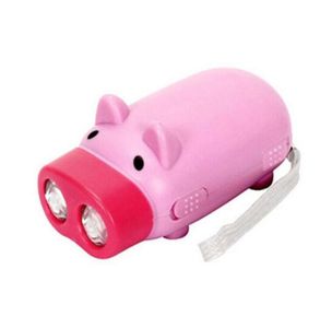 Protable piggy LED Dynamo Wind Up Lanterna Tocha Luz Manivela de pressão manual para acampamento ao ar livre pressionando eletricidade autogeradora fla1165766