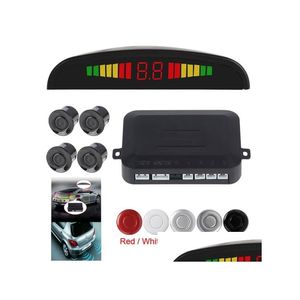Car Rear View Cameras Parking Sensors Vehicle Reverse Backup Radar System With 4 Distance Detection And Led Display Sound Warning D Dhthp