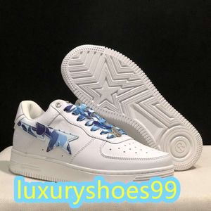 2023 mit Box Mode Freizeitschuhe Designer Herren Damen Plattform Große A BATHING APE Camouflage STA MEDICOM TOY CAMO Männer Turnschuhe Frau Affenform Sterne 36-45