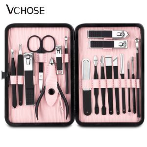 Nail Manicure Set 718pcs Nail Clipper Set Upgrade Black Highquality Stainless Steel Nail Cutter Sharp Pedicure Scissors Manicure Tool Set 230425