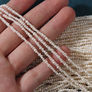 Perlenketten 1,5 mm Mini Ssmall Perle natürliche Süßwasser echte Perle halbfertiges Schmuckmaterial dünne Kette DIY Ringmaterial 230425