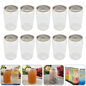 Set di stoviglie 10 pezzi Contenitori per tè al latte Bottiglie per scosse Contenitori per succhi di frutta sicuri PET Vuoto Bevanda creativa L'imballaggio