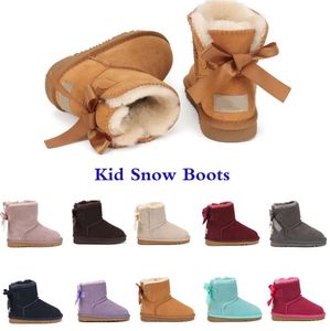 2024 novas botas crianças austrália bota de neve designer crianças sapatos inverno clássico ultra mini botton bebê meninos meninas tornozelo botas criança pele camurça bota botas de neve quente