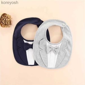 Bibs geğirme bezleri 0-24 aylık bebek önlükleri kızlar erkekler için% 100 pamuk beyefendi tarzı prenses tarzı moda yenidoğan geğer bez bebek tükürük havlu bir sizel231125