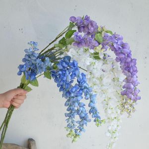 Декоративные цветы искусственная глицерия висят искусственный стебель в фиолетовом/синем/белом свадебном/домашнем центральном