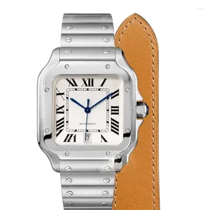 Armbandsur 2023 Original varumärkesur för män 40mm klassisk högkvalitativ multifunktionskvart Datum Kronograf Luxury Clock