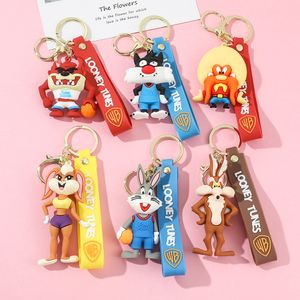 Fashion Cute 10 designs 3D Jewelry KeyChain Different Design PVC Key Ring Accessories