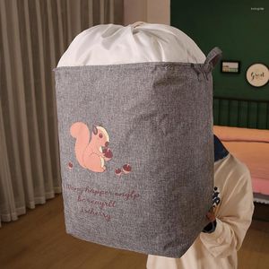 Storage Bags Bag Drawstring Moisture-proof Laundry Fabric Art Basket Washable Anti-deformed Toys Clothes Organizer Pouch