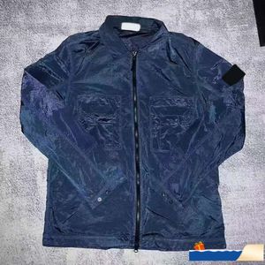 Designer Stones Island Jacken Abzeichen Reißverschluss Stone Oberbekleidung Mesh Metall Nylon Overall Hemdjacke Oxford Atmungsaktiv Tragbar High Street 703 739