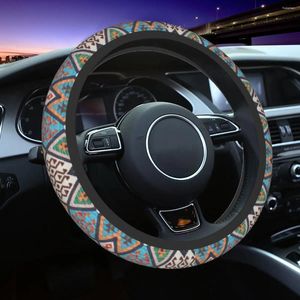 Steering Wheel Covers Turkish Kilim Universal Cover For SUV Ethnic Art Car Protector 15 Inch 37-38cm Auto Accessories