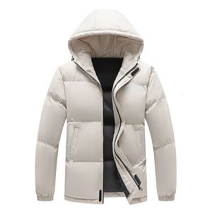 Erkekler Down Parkas Sonbahar Kış Mens Ceket Sıcak Kıkıcı Rüzgar Geçirmez Moda Moda Hoodie Su Geçirmez Puffer Pamuk Yastıklı Ceketler Büyük boy 231124